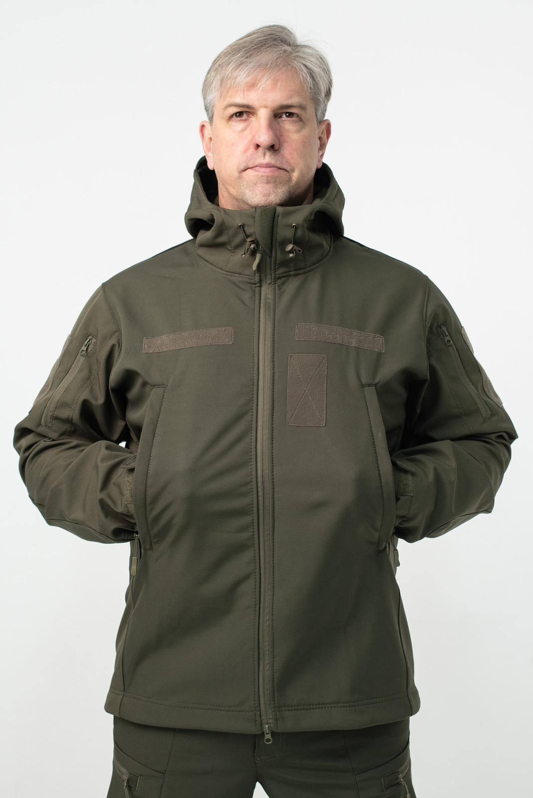 Soft Shell Jacket Olive Military PLUS SIZE