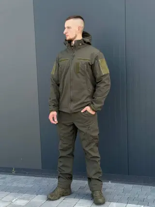 Куртка Soft Shell олива Military БАТАЛИ