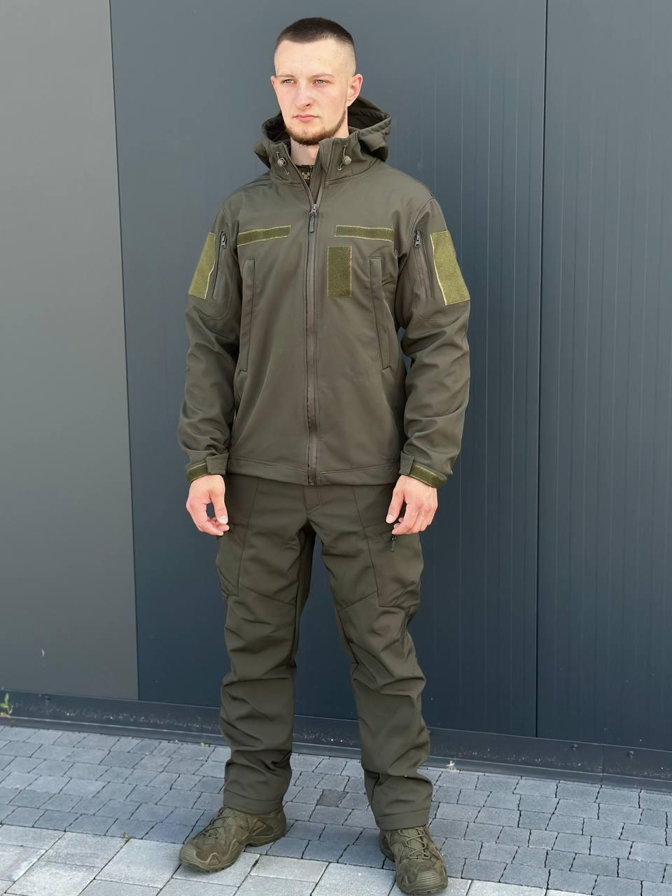 Soft Shell Jacket Olive Military PLUS SIZE