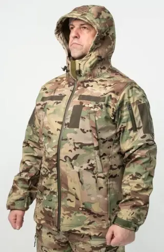 Куртка Soft Shell мультикам Military БАТАЛИ