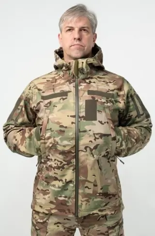 Куртка Soft Shell мультикам Military БАТАЛИ