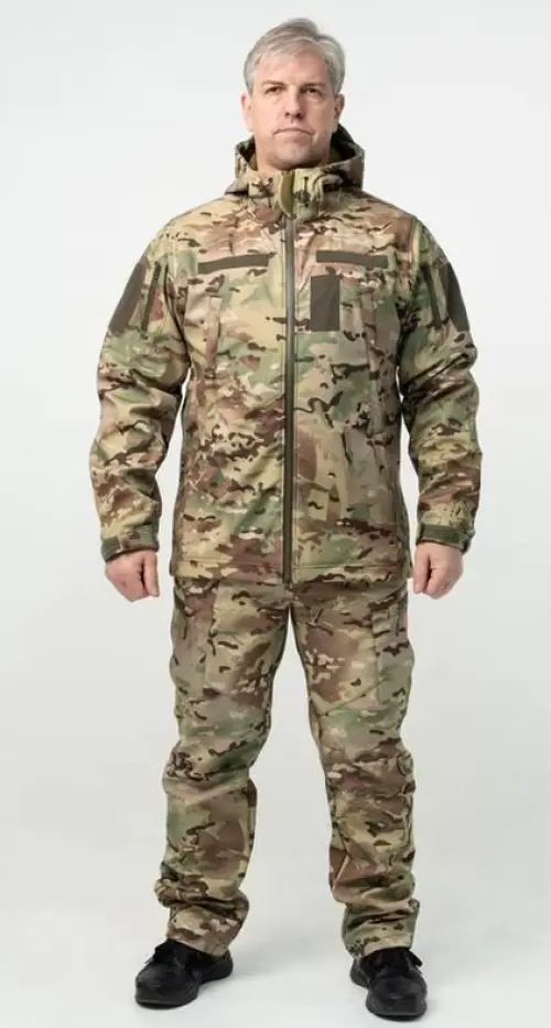 Куртка Soft Shell мультикам Military БАТАЛИ