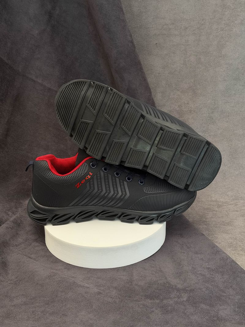 Women's Sneakers, Blue-Red Color, 243RB661