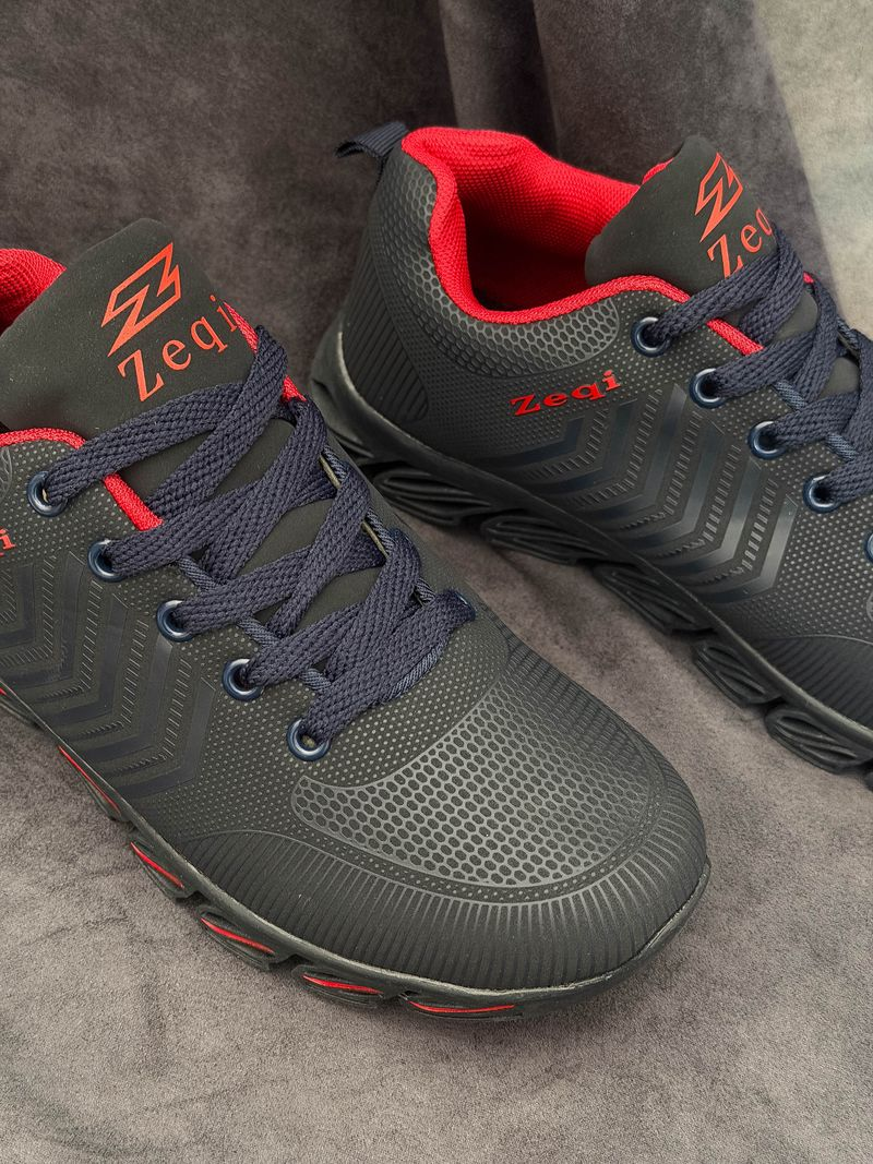 Women's Sneakers, Blue-Red Color, 243RB661