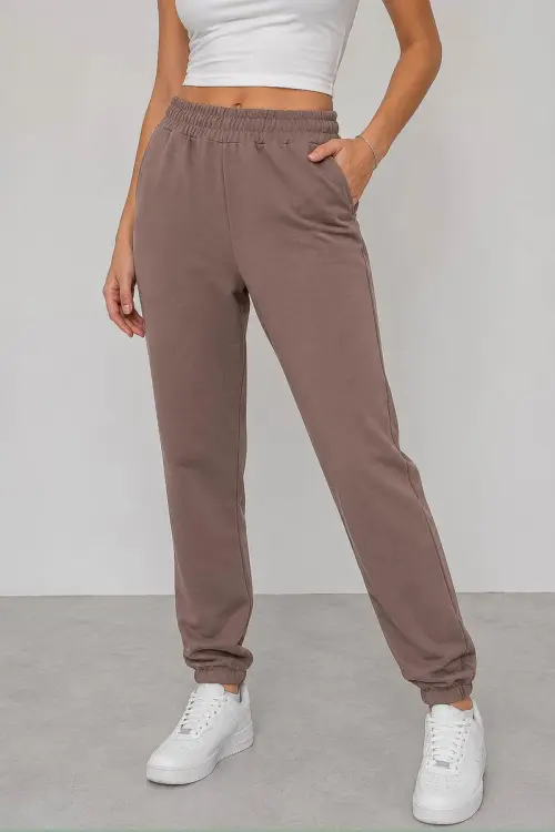 Women's Sports Joggers, Mocha Color, 257R2015