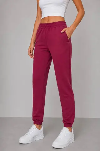 Women's Sports Joggers, Burgundy Color, 257R2015