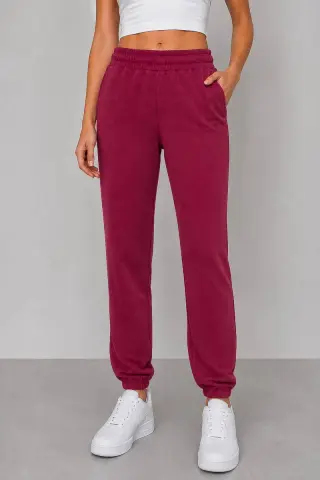Women's Sports Joggers, Burgundy Color, 257R2015