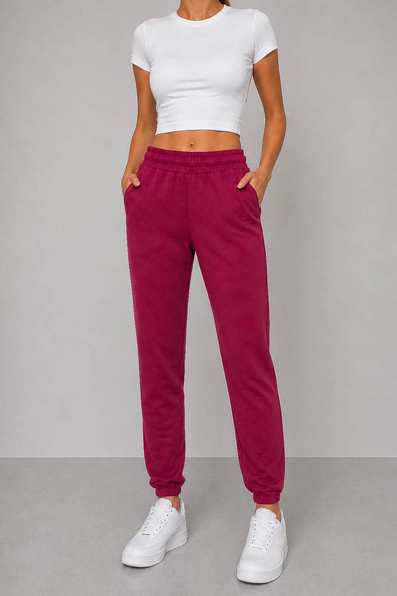 Women's Sports Joggers, Burgundy Color, 257R2015