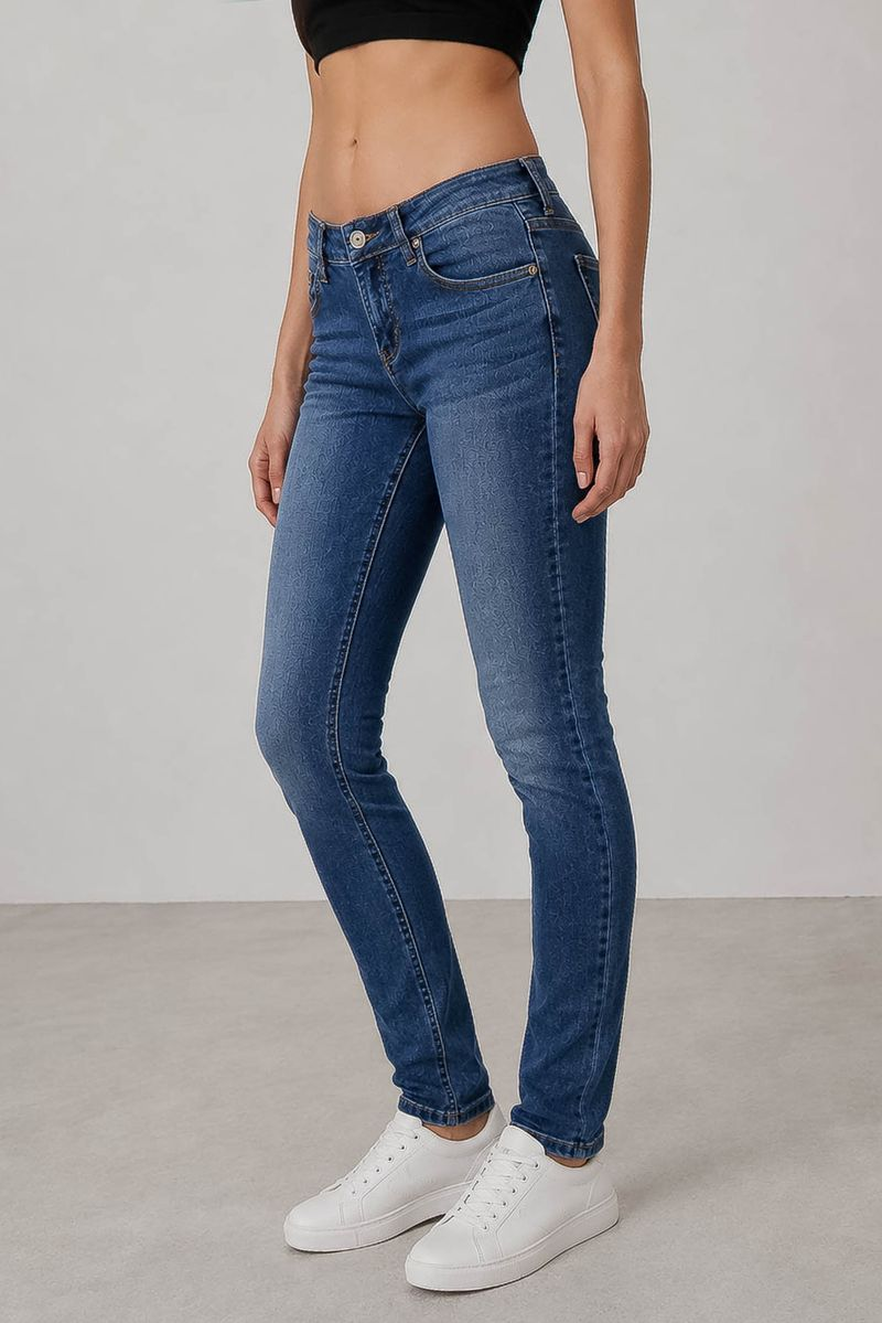 Джинси жіночі однотонні Slim fit, колір синій, 244RA601