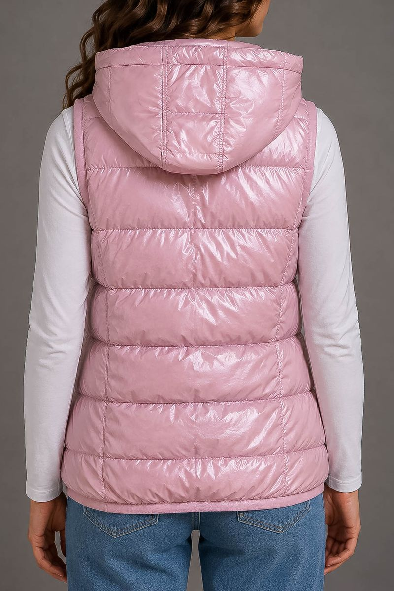 Women's solid pink vest, 244R24-37
