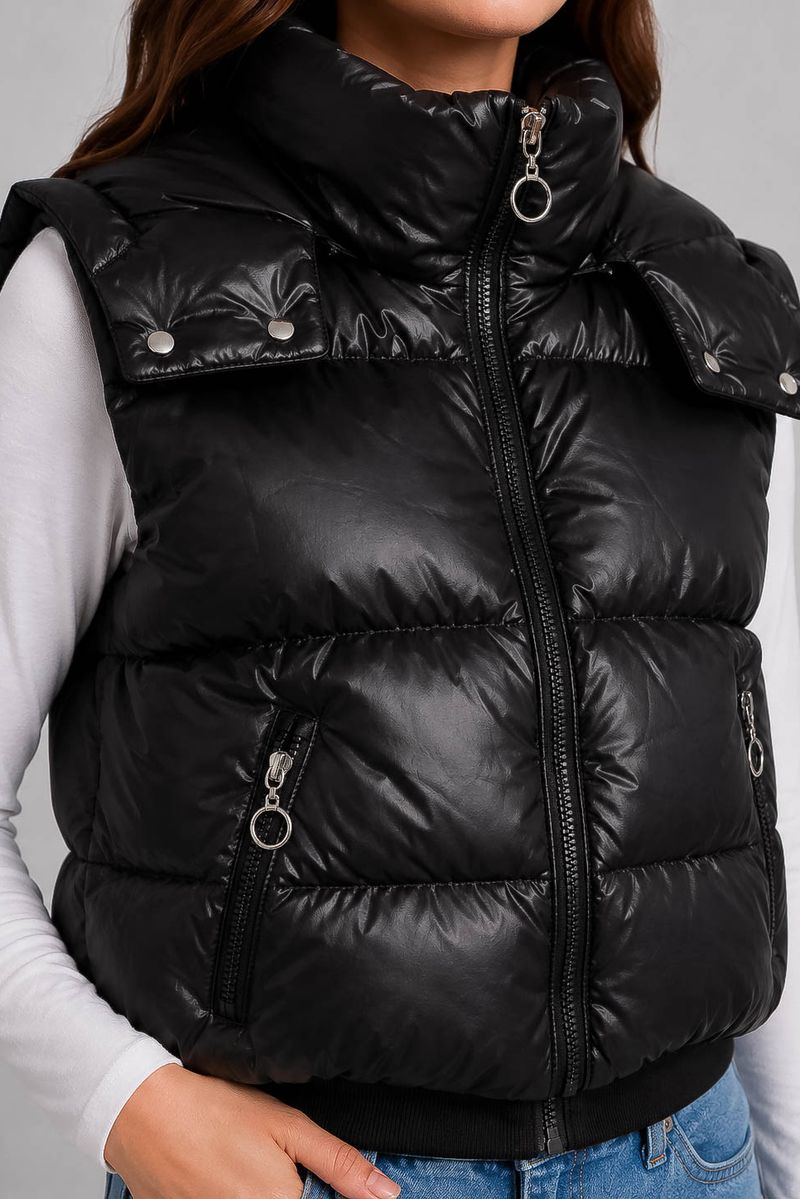 Women's solid-color vest, black, 244R24-28