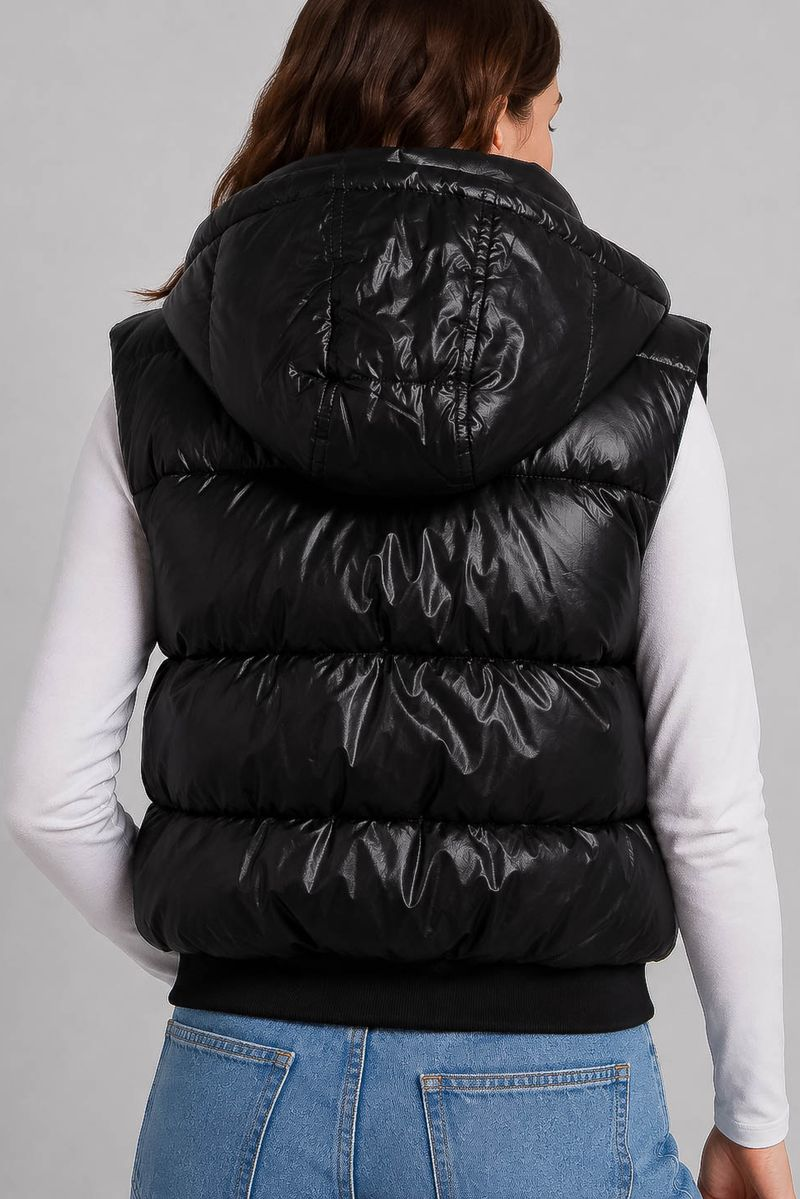 Women's solid-color vest, black, 244R24-28