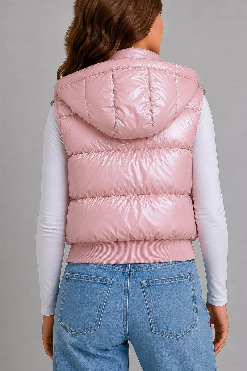 Women's solid pink vest, 244R24-28