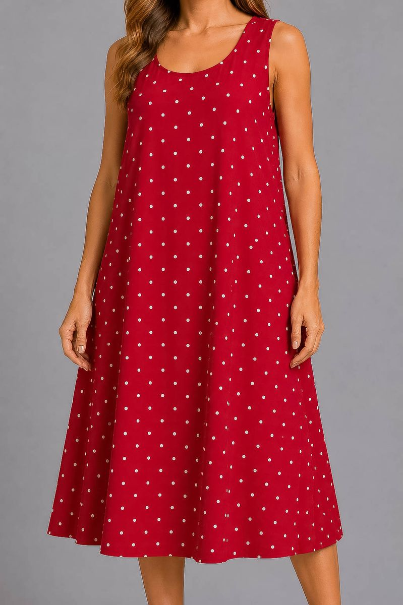 Everyday Sundress Soft, Red Color, 214R207-7