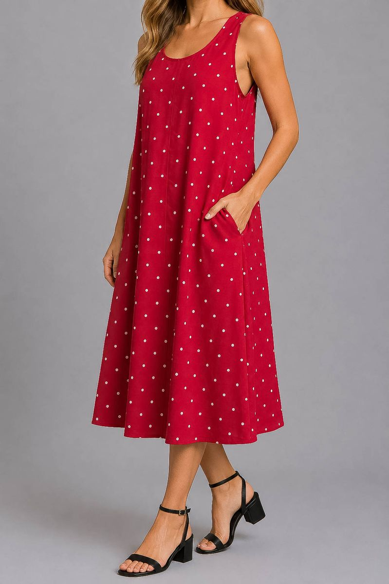 Everyday Sundress Soft, Red Color, 214R207-7