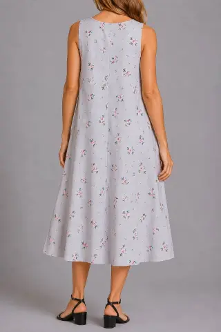 Everyday Sundress Free-Fit Style, Grey Color, 214R207-5