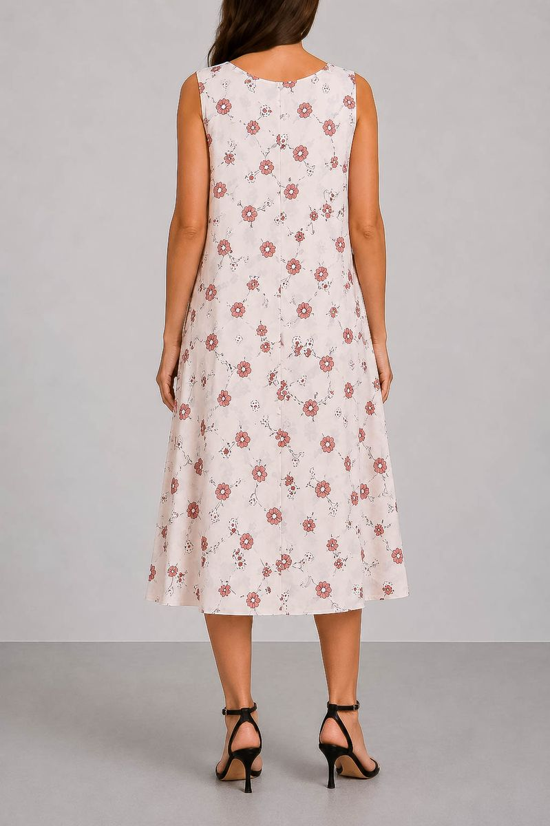 Everyday Sundress Free-Fit Style, Pink Color, 214R207-5