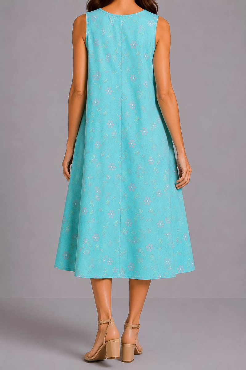 Everyday Sundress Free Fit, Turquoise Color, 214R207-5