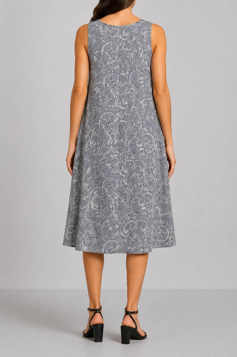 Everyday Dress Free Cut, Gray Color, 214R207-11