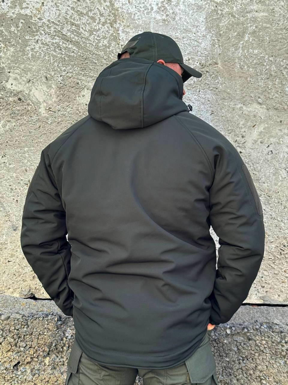 Зимова тактична куртка Soft Shell з утепленням Omni-Heat Olive