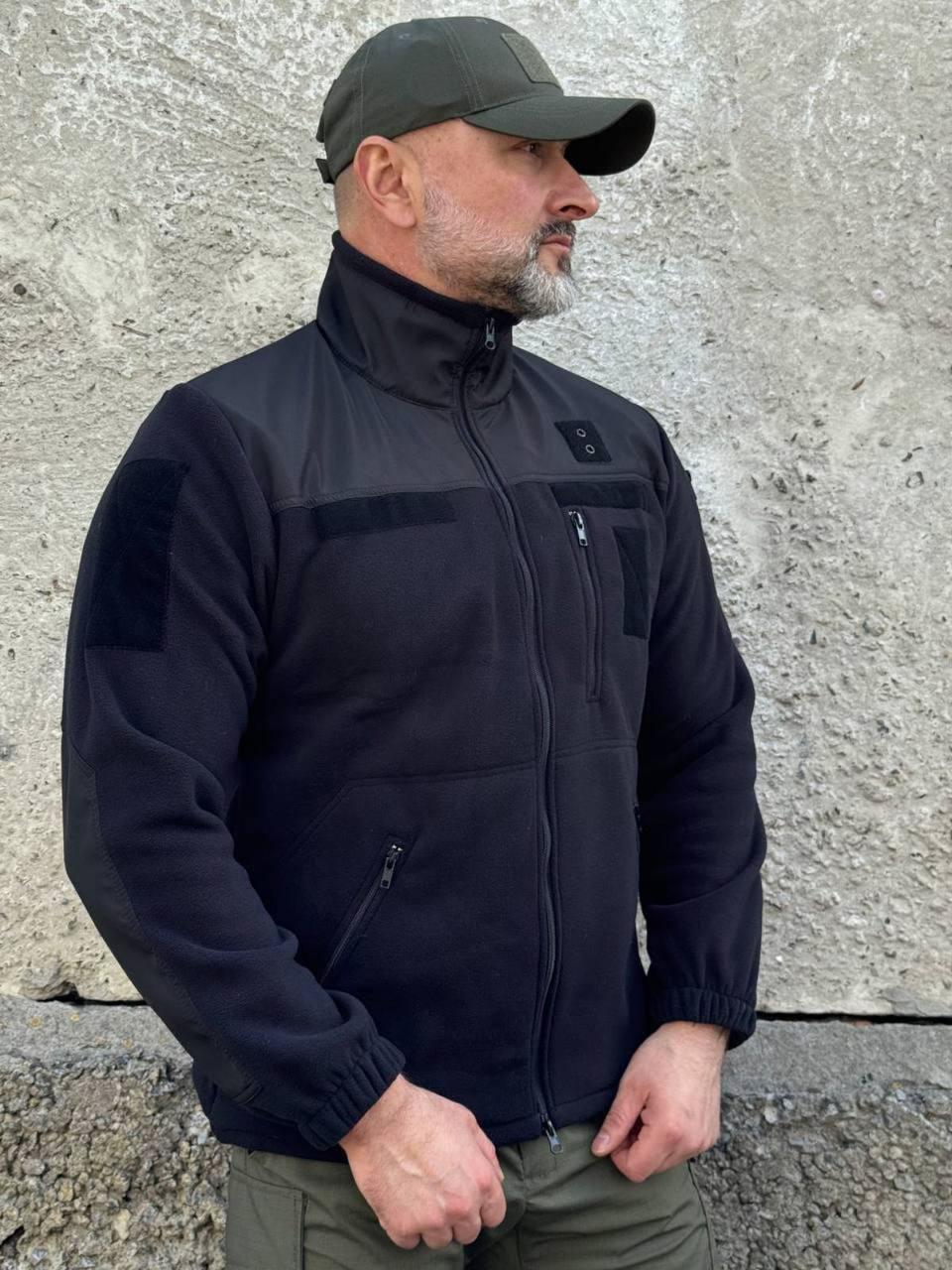 Black Fleece Jacket Police — Fleece Zip-Up