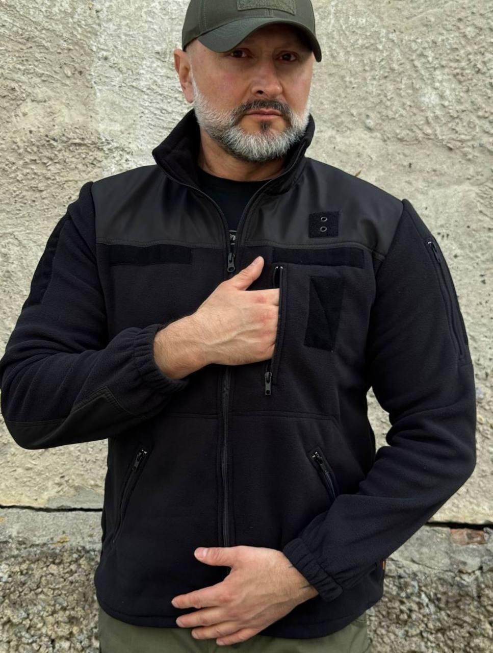 Black Fleece Jacket Police — Fleece Zip-Up