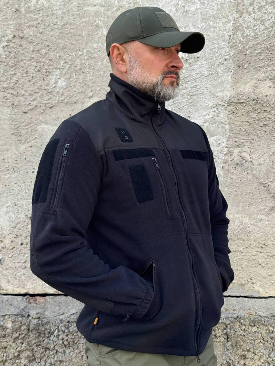 Black Fleece Jacket Police — Fleece Zip-Up