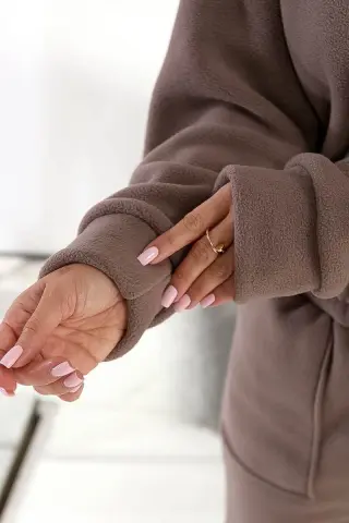 Спортивний костюм жіночий на флісі, колір мокко, 257R90