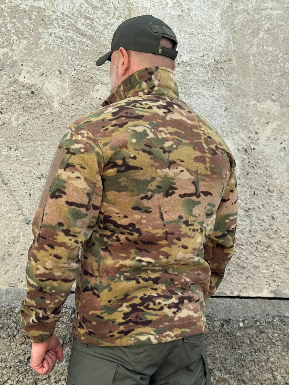 Tactical fleece sweatshirt Multicam — fleece with zipper