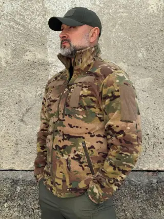 Кофта тактична флісова Мультикам — фліска на блискавці