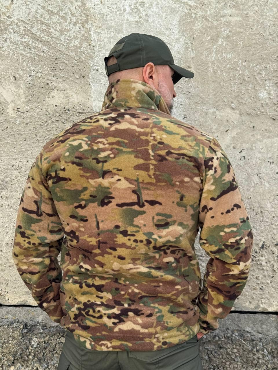Tactical fleece sweatshirt Multicam — fleece with zipper