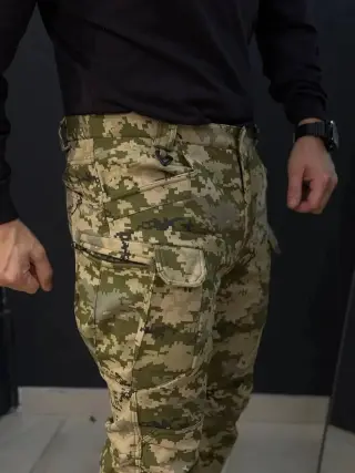 Штани утеплені на флісі Софт Шел Soft Shell колір Піксель