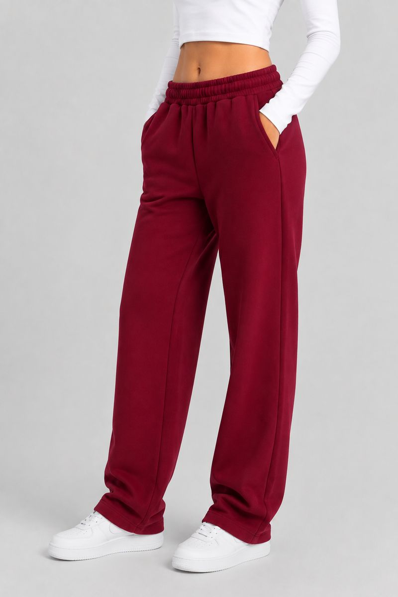 Спортивные штаны женские однотонные, цвет бордовый, 257R650