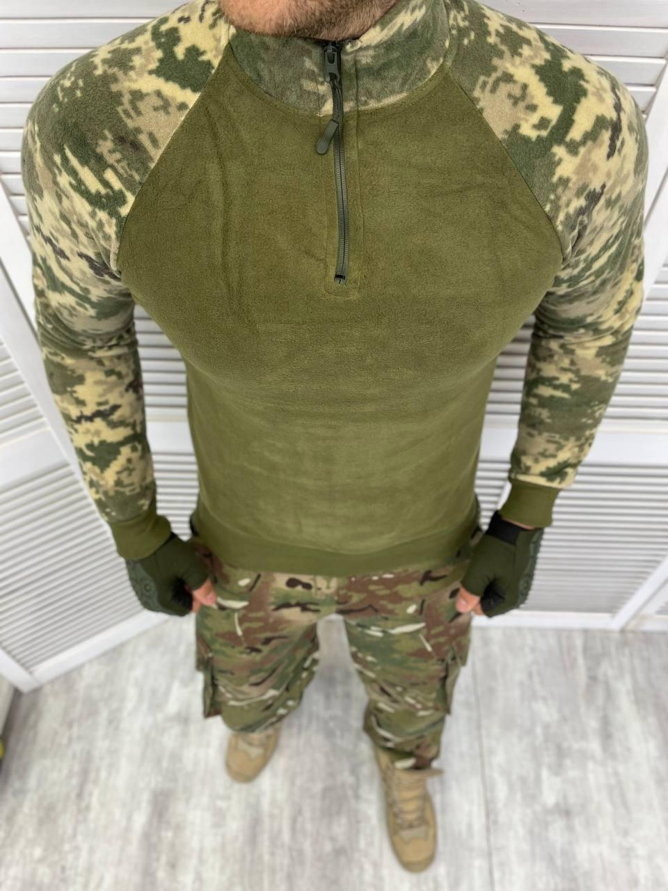 Fleece Jacket with Pixel Sleeves