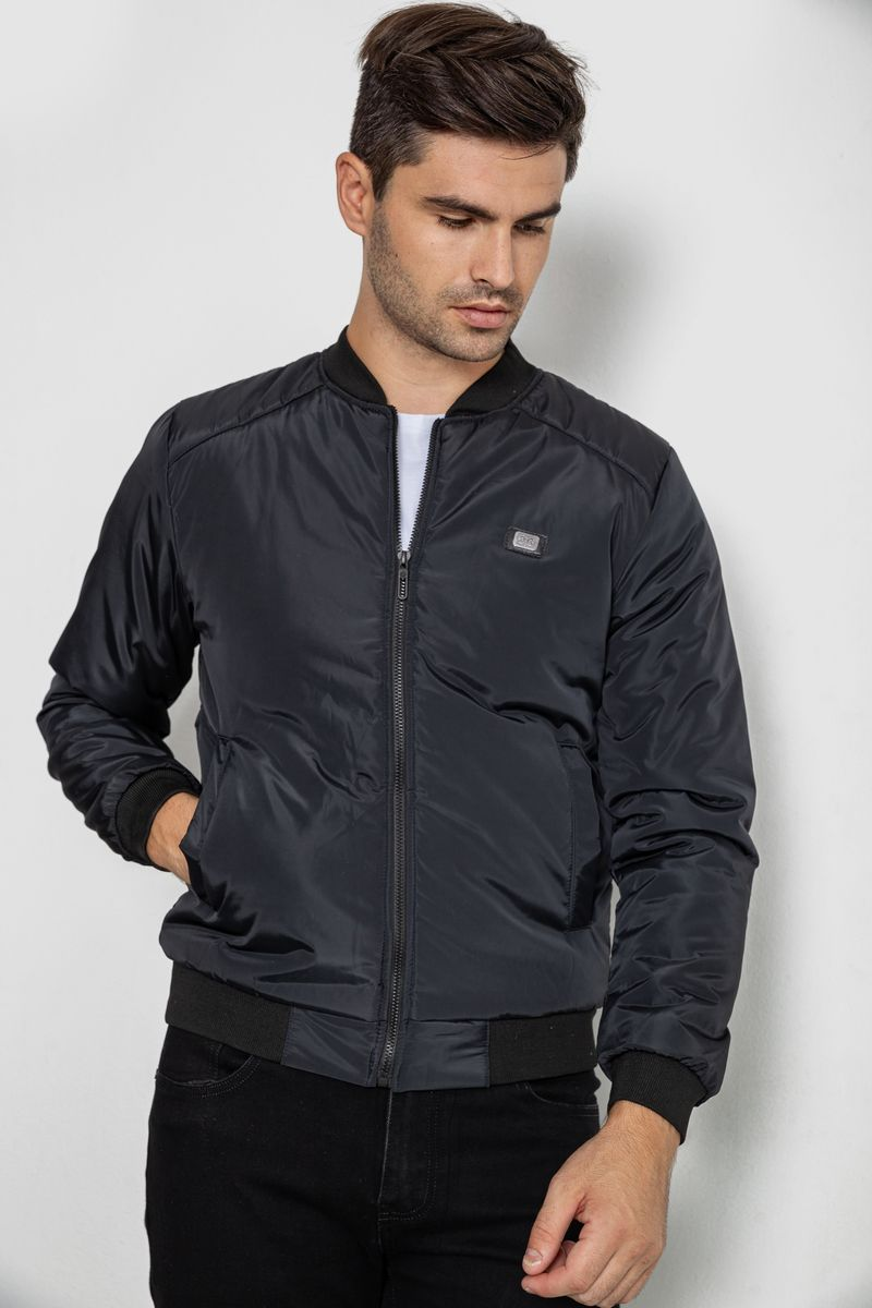 Men's Demi-Season Jacket, Black Color, 244R120