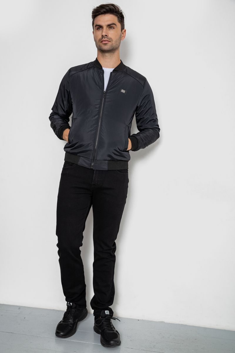 Men's Demi-Season Jacket, Black Color, 244R120