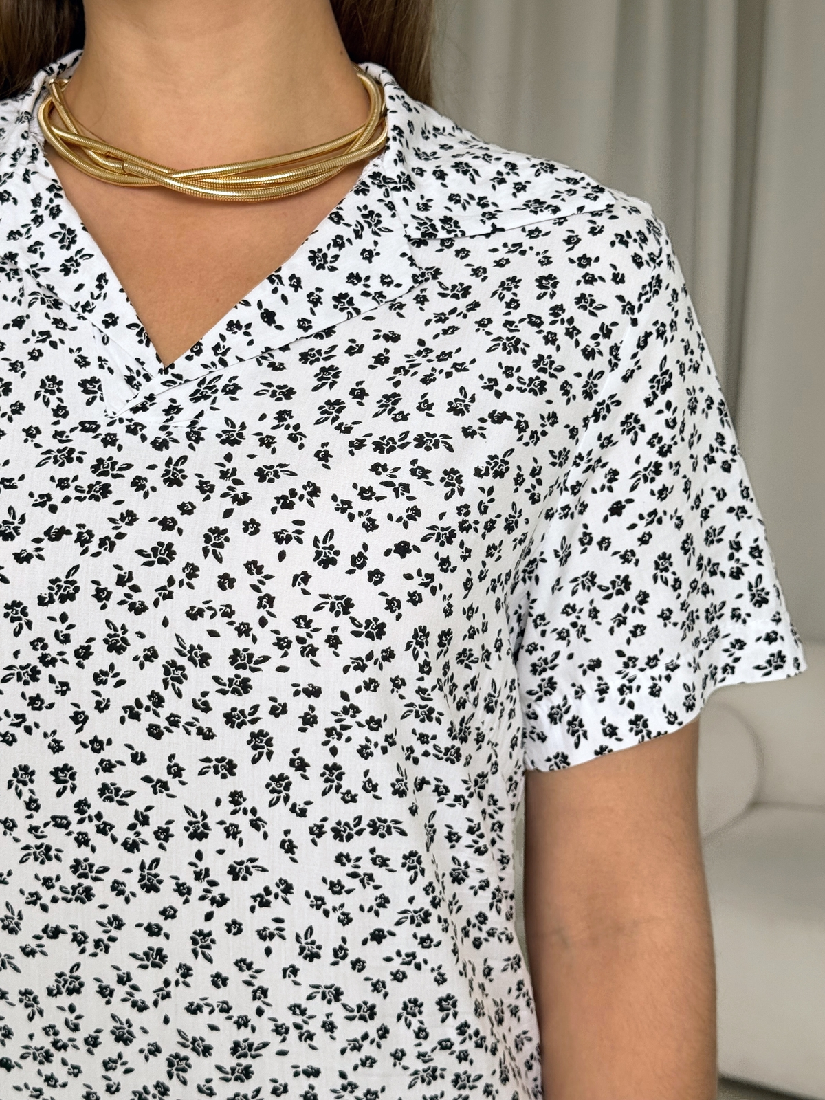 White Floral Collar Dress in Staple Merlini Tarpy