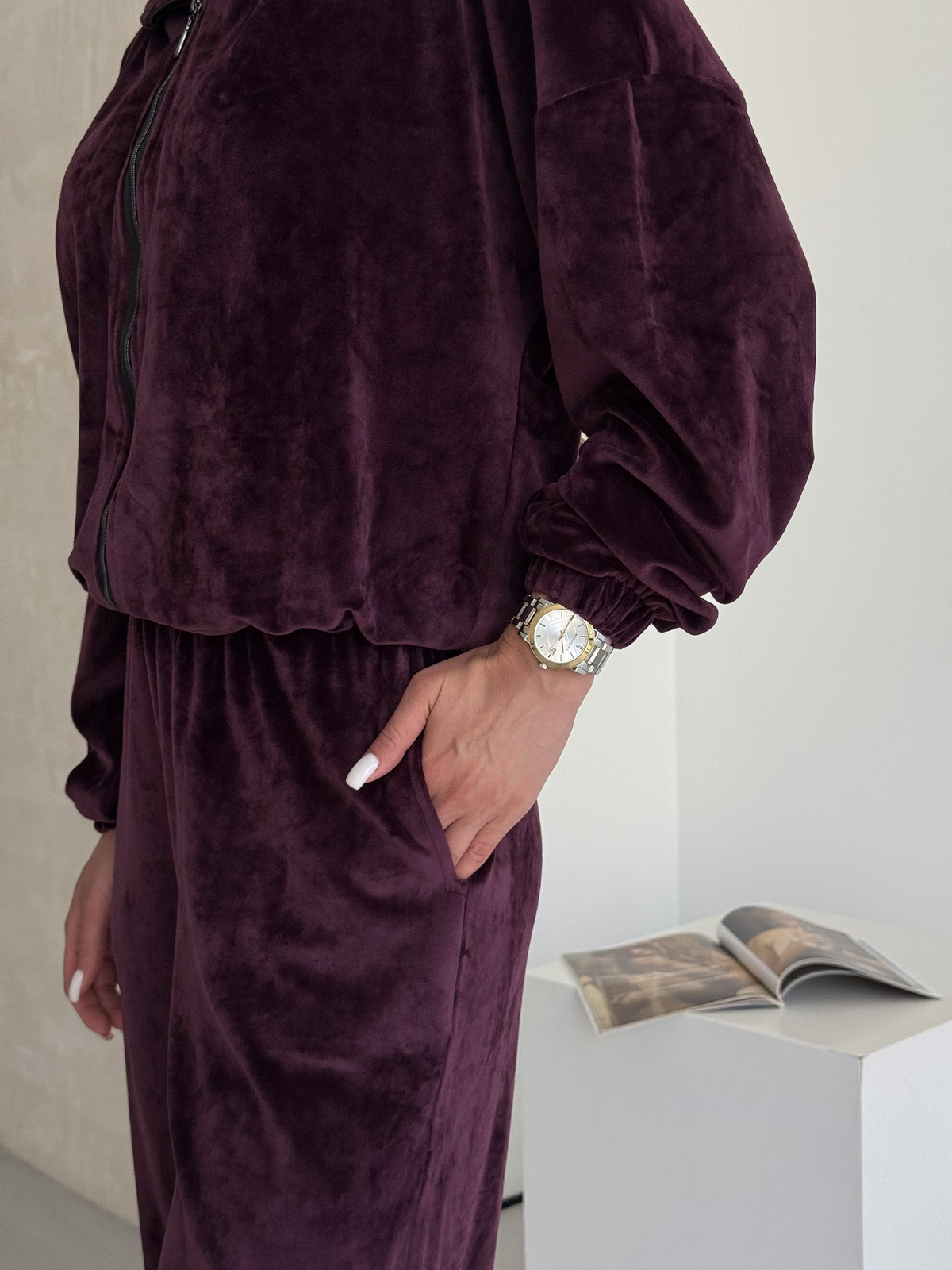 Velvet Transformer Suit 4 in 1 Burgundy Merlini Velurra