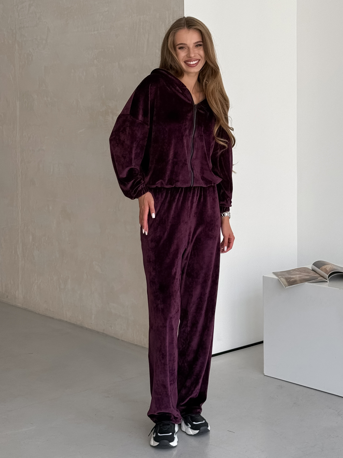Velvet Transformer Suit 4 in 1 Burgundy Merlini Velurra