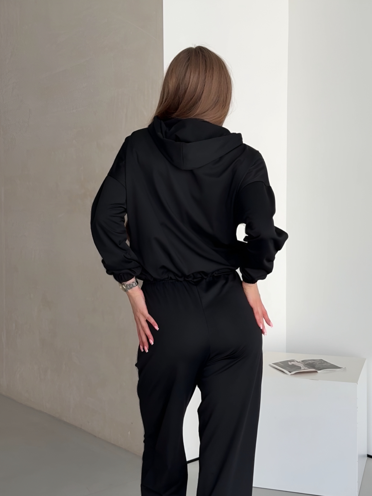 Warm transformer suit on fleece 4 in 1 black Merlini Portofino