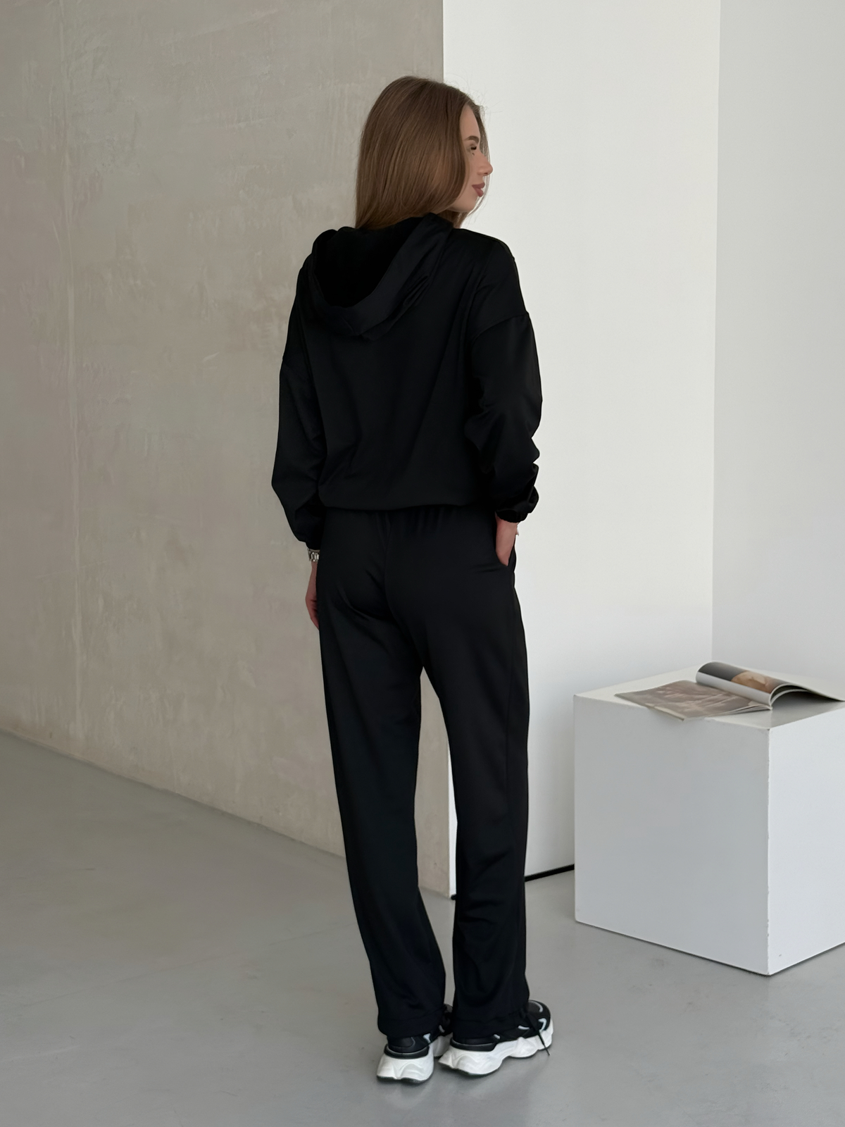 Warm transformer suit on fleece 4 in 1 black Merlini Portofino