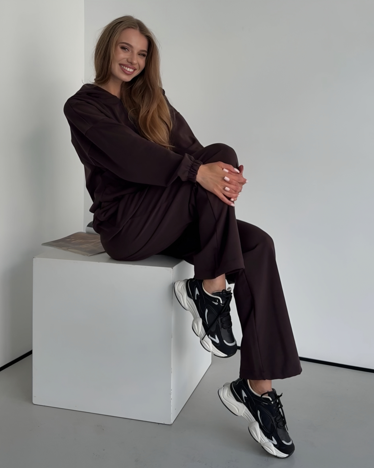 Warm transformer suit on fleece 4 in 1 chocolate Merlini Portofino