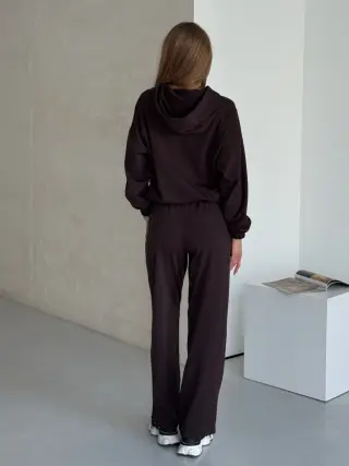 Warm transformer suit on fleece 4 in 1 chocolate Merlini Portofino
