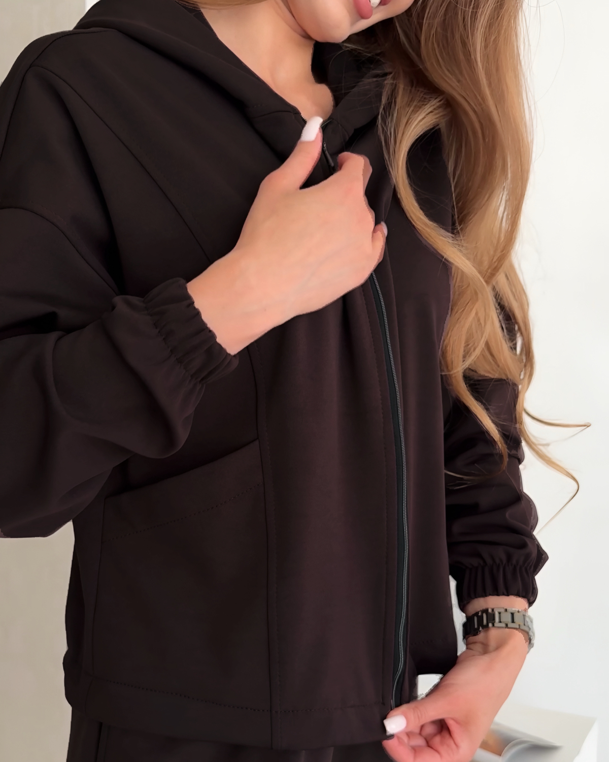 Warm transformer suit on fleece 4 in 1 chocolate Merlini Portofino