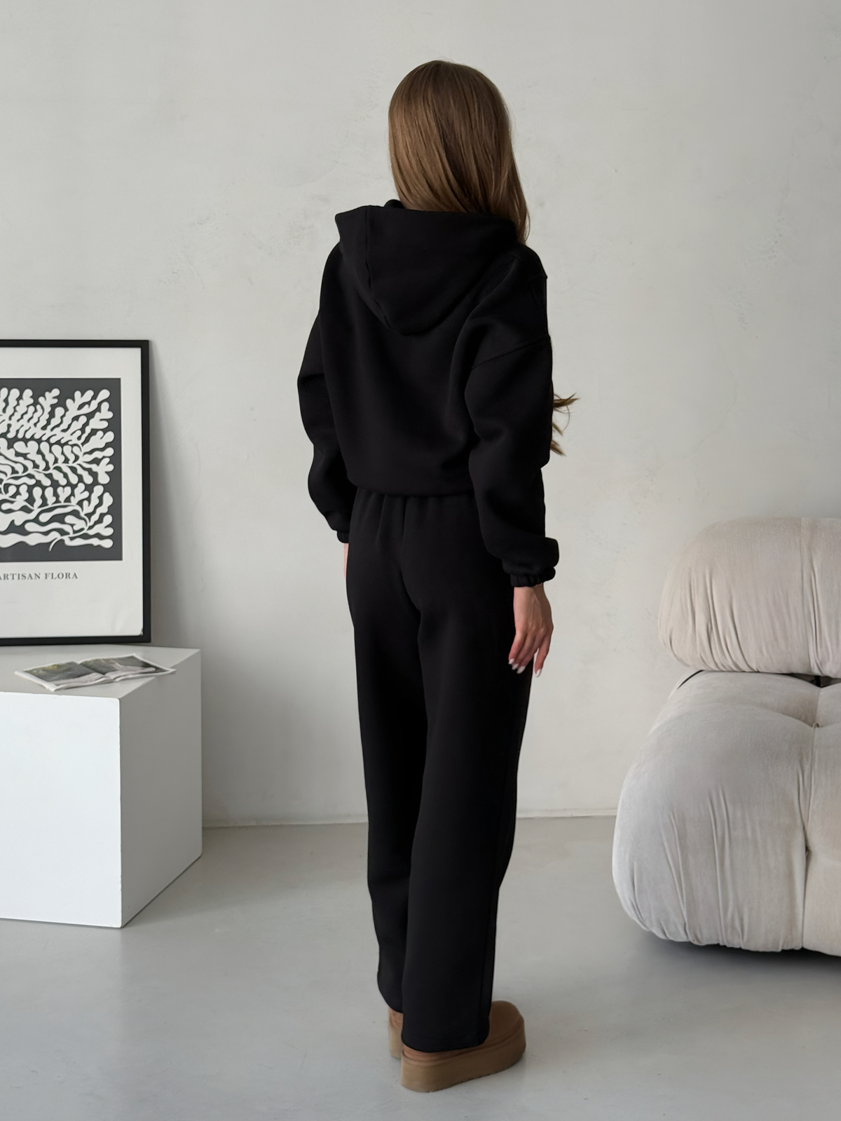 Warm fleece transformer suit 4 in 1 black Merlini Renn