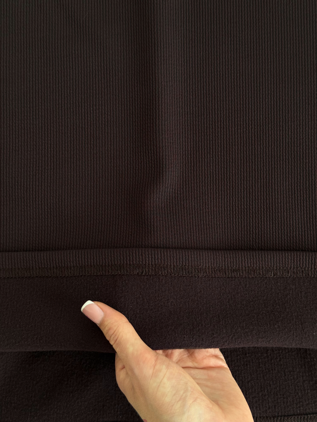 Warm chocolate fleece-lined ribbed leggings and sweatshirt suit Merlini Modena