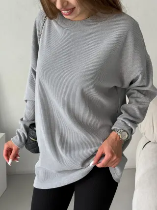 В'язаний жіночий светр сірий Merlini Vella