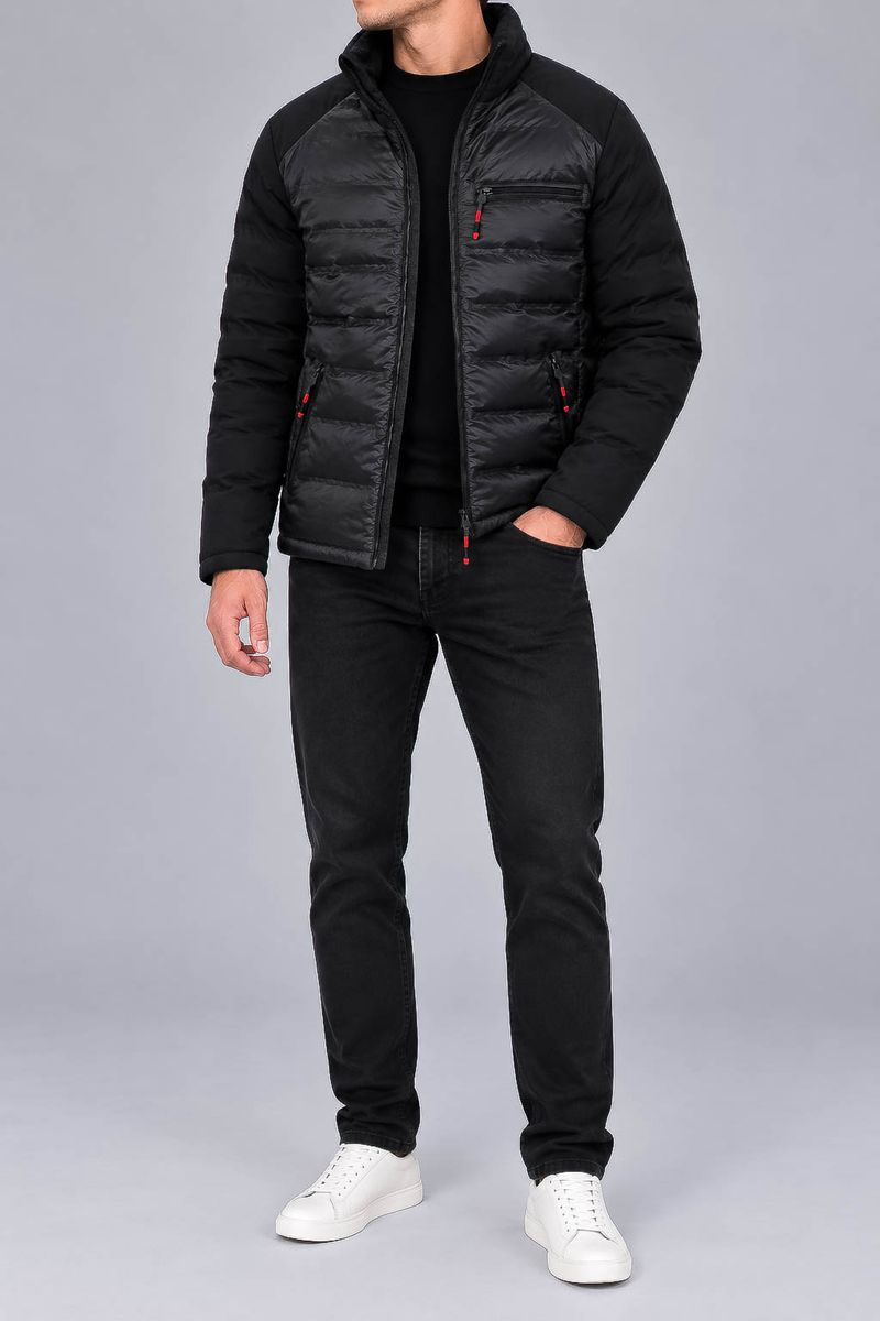 Men's Demi-Season Jacket 214R823-5, Black Color