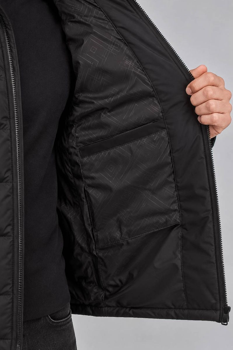 Men's demi-season jacket, black color, 214R837-5