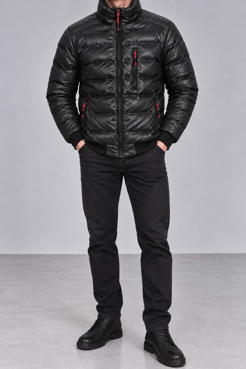 Men's demi-season jacket, black color, 214R836-5